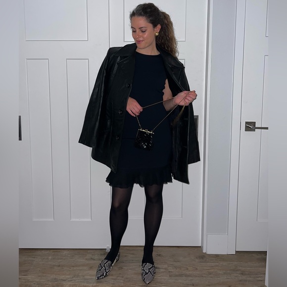 SOLD Theory Torylevina Black Ruffle Dress - Picture 9 of 9